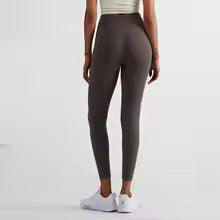 Women's Solid Color High-Waist Pocket Leggings