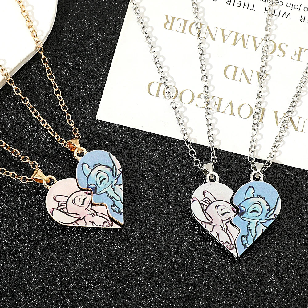 Matching Split Heart Necklace Set, Couple/BFF Jewelry