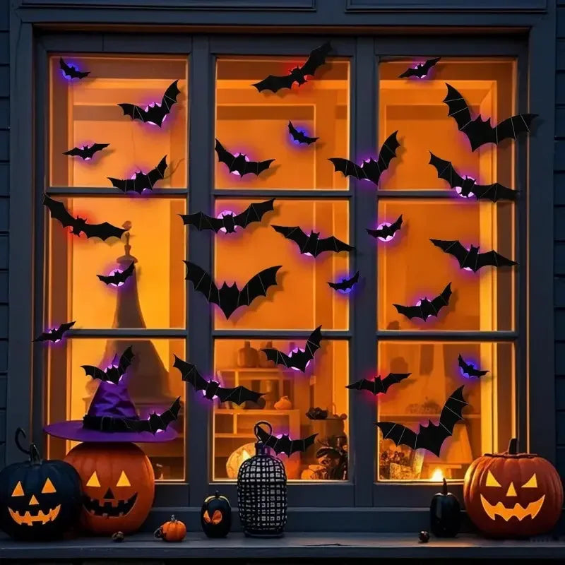 LED Spider & Bat Halloween Light Decoration