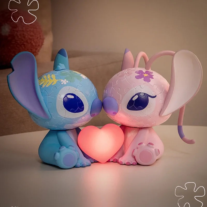 3D Love Puzzle Glowing Heart Lamp