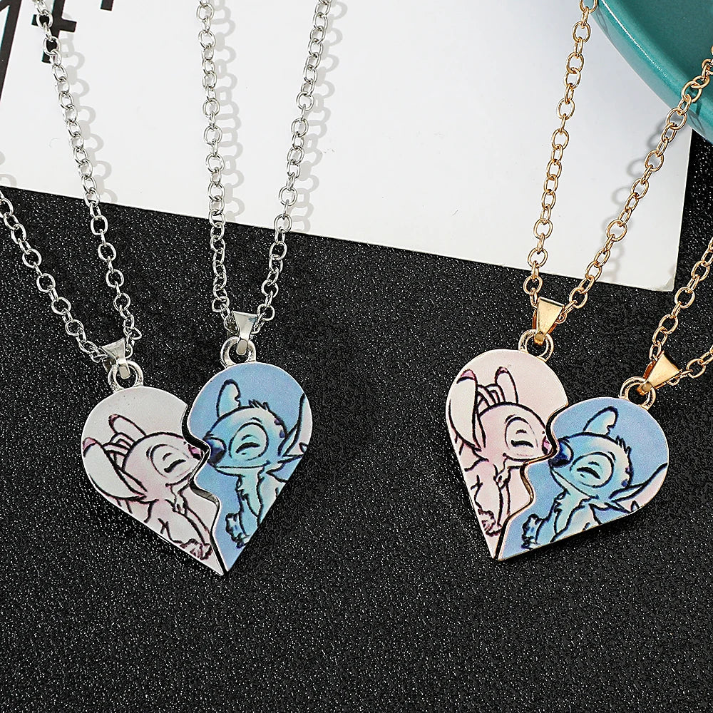 Matching Split Heart Necklace Set, Couple/BFF Jewelry