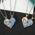 Matching Split Heart Necklace Set, Couple/BFF Jewelry