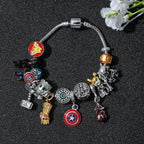 Spider Hero Inspired Charm Bracelet, Adjustable Bangle