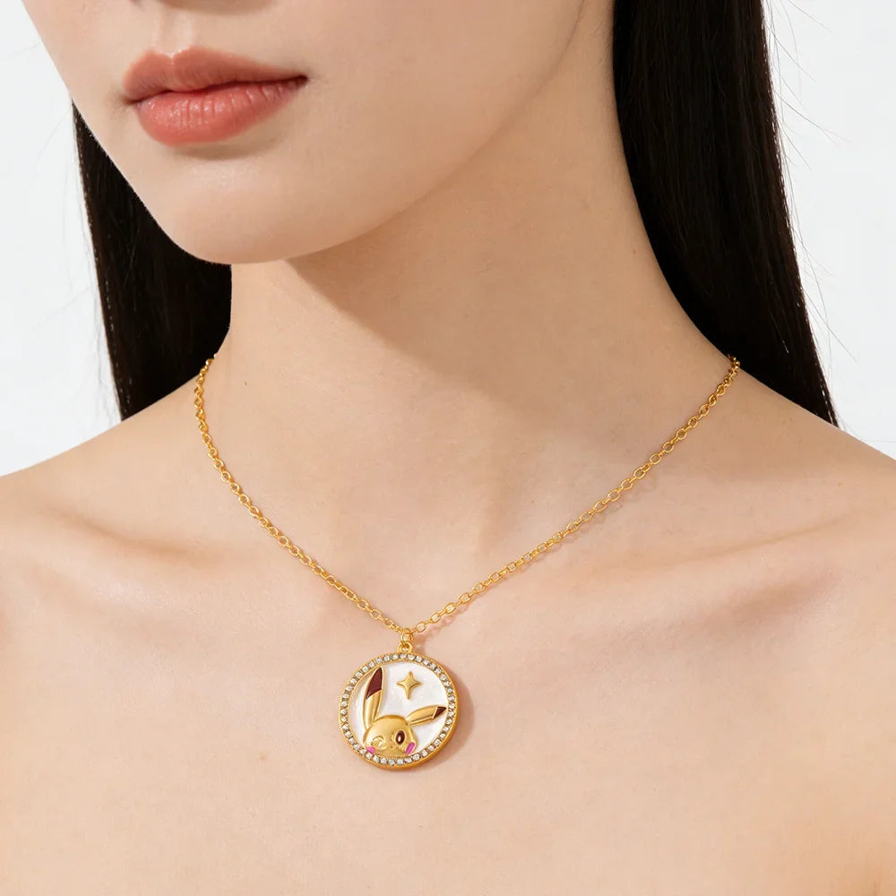 Pikachu Pokémon anime metal pendant necklace kawaii jewelry product photo