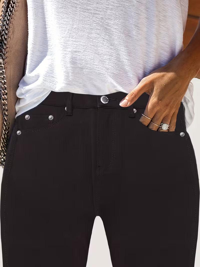 Women's Black High-Waisted Skinny Jeans