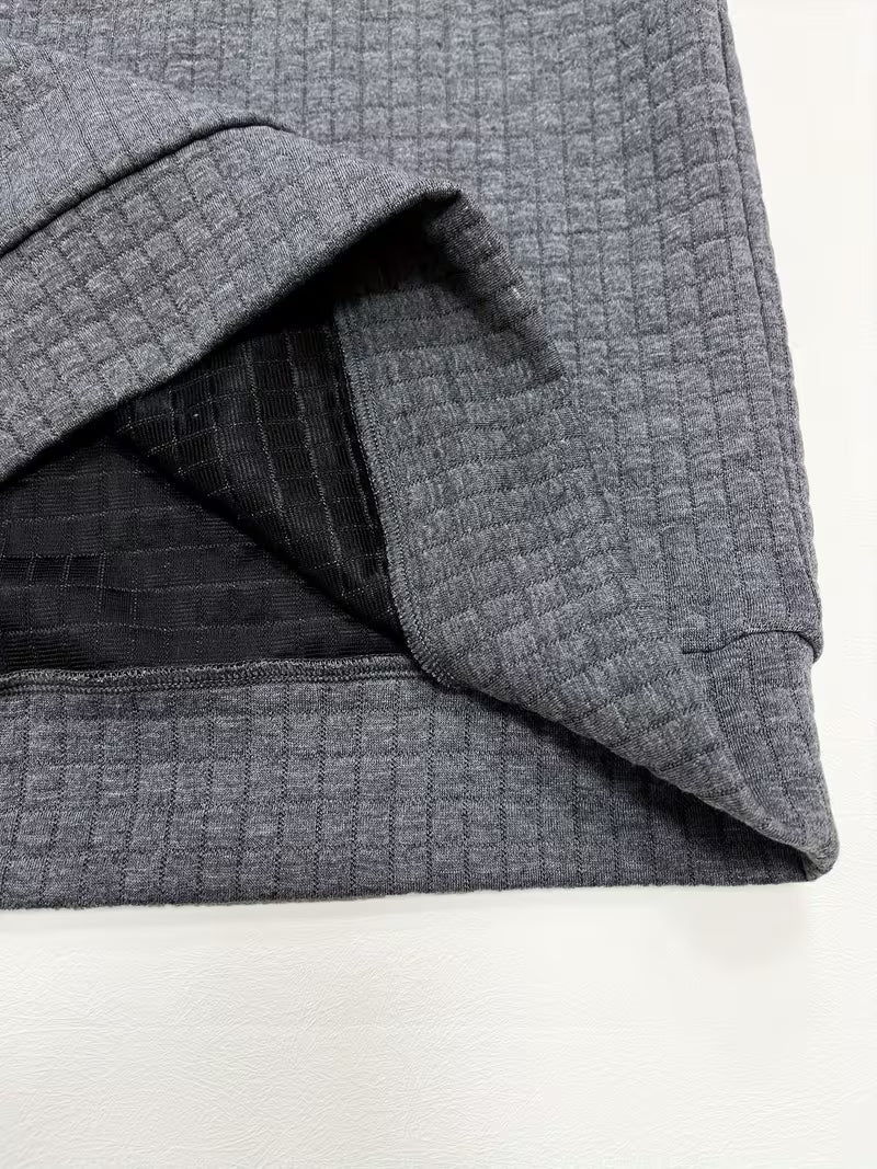 Women's Waffle Knit Hooded Sweatshirt for Fall & Winter
