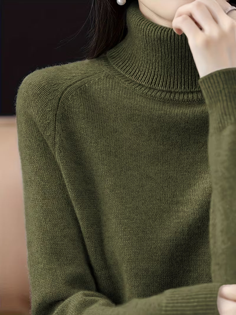 Women's Warm Collared Loose-Fit Base Layer Sweater