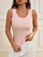 Women's Ribbed Long Tank Top, Slim Fit