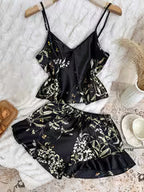 Women's Cherry Print Camisole Pajama Set