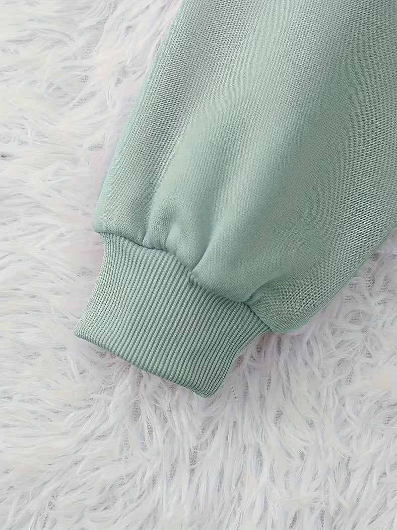 Women's Floral & Letter Print Round Neck Sweatshirt