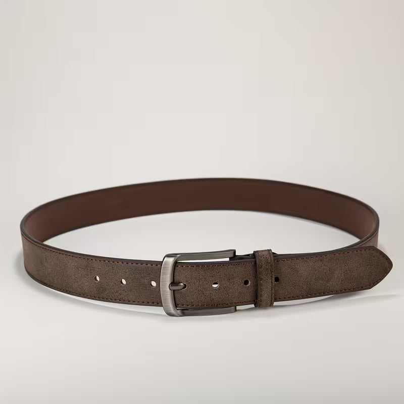 Women's Distressed PU Buckle Belt