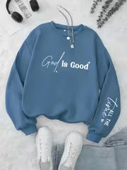 Women's Round Neck Letter Print Sweatshirt