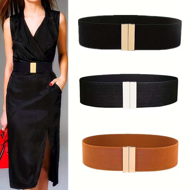 Women's Wide Elastic Stretch Waist Belt