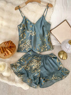Women's Cherry Print Camisole Pajama Set