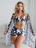 Women's Bikini Three-Piece Swimsuit Set