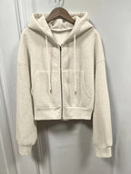 Women's Bat-Sleeve Zip-Up Hooded Cardigan