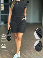 Women's Figure-Flattering Top & Shorts Set
