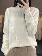 Women's Plus Size Semi-High Neck Casual Pullover