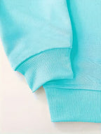 Women's Fleece Heart Print Round Neck Sweatshirt