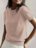 Women's Simple Thin Short Sleeve Summer Sweater