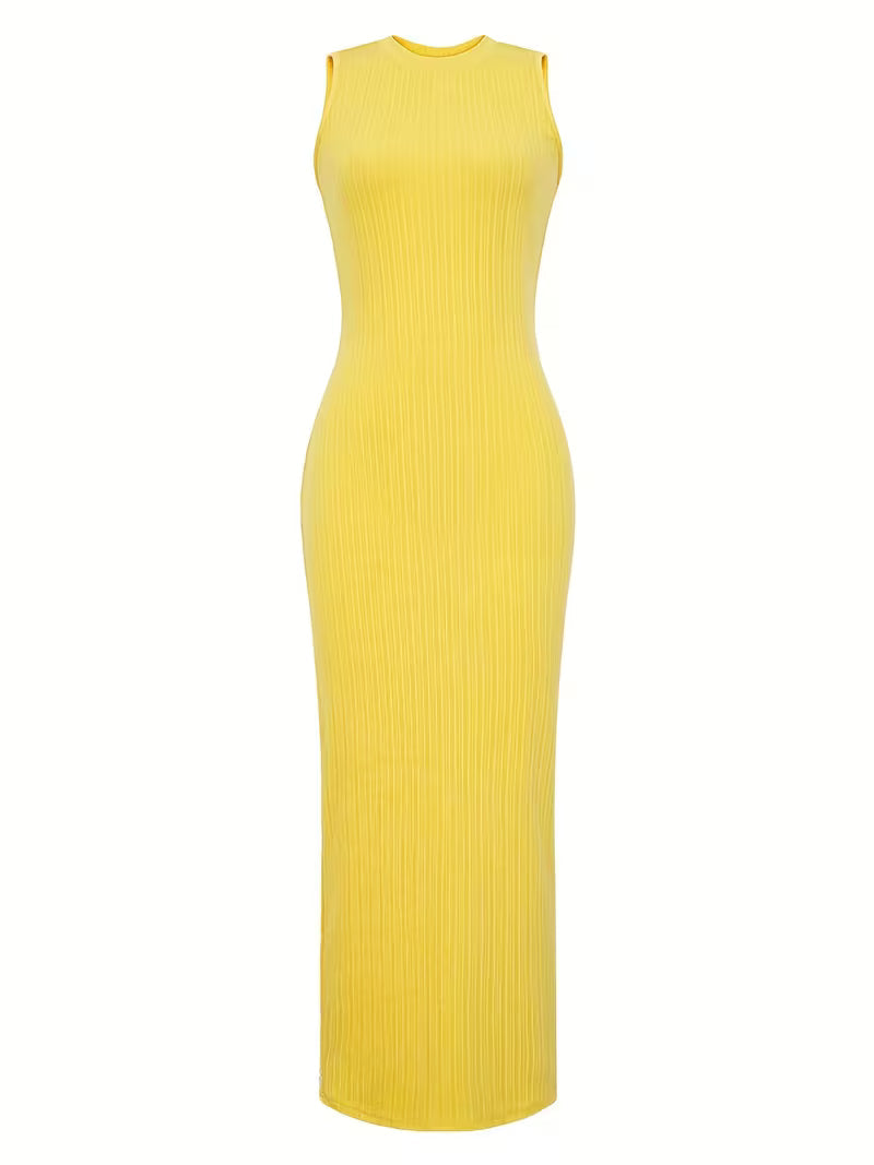 Women's Casual Sleeveless Round Neck Summer Dress