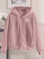 Women's Zip-Up Hoodie, Casual Everyday