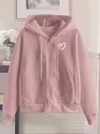 Women's Zip-Up Hoodie, Casual Everyday