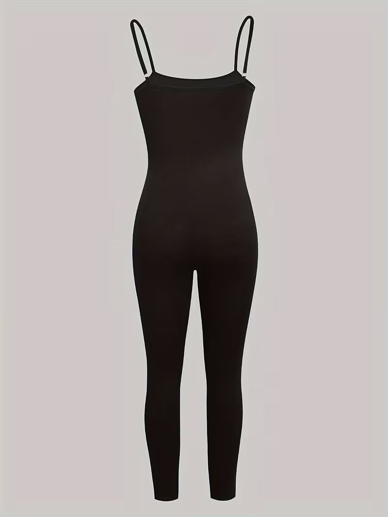 Women's Solid Color Jumpsuit Shorts