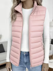 Women's Stand Collar Short Vest Jacket