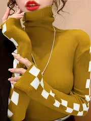 Women's High-Neck Slim-Fit Base Layer Sweater