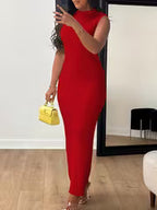 Women's Casual Sleeveless Round Neck Summer Dress