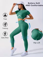 Women's 2-Piece Yoga Top & Legging Set