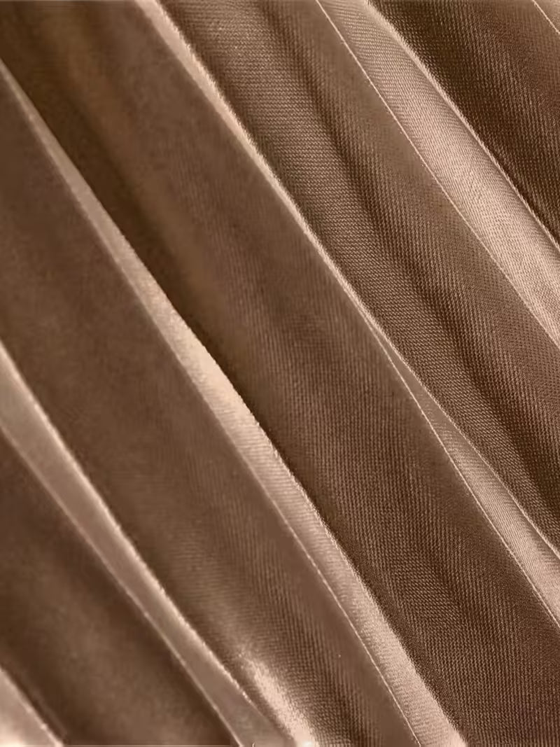 Women's Elegant Pleated Skirt, Light Gray