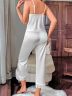 Women's Contrast Lace Cami & Pants Pajama Set