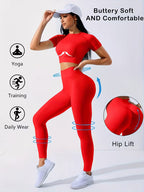 Women's 2-Piece Yoga Top & Legging Set