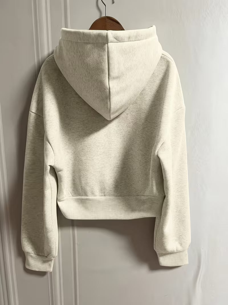 Women's Bat-Sleeve Zip-Up Hooded Cardigan