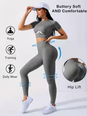 Women's 2-Piece Yoga Top & Legging Set