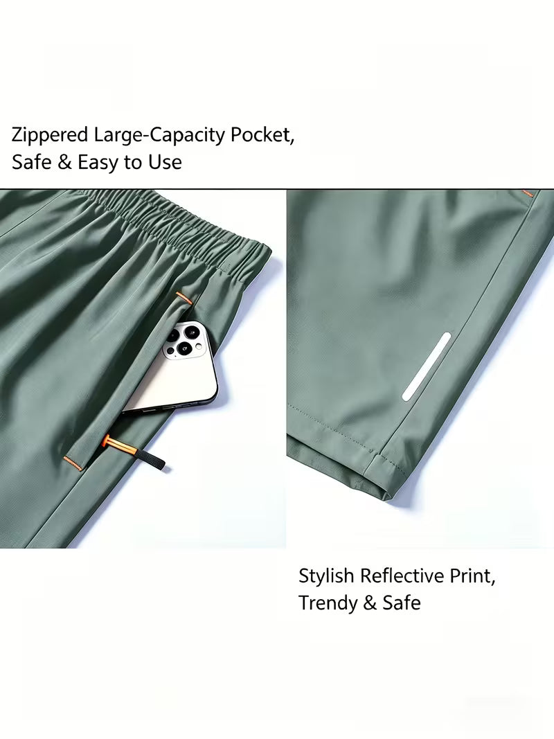 Women's Reflective Strip Print Outdoor Shorts