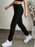 Women's Pocket Drawstring Cargo Joggers