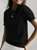 Women's Simple Thin Short Sleeve Summer Sweater