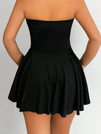 Women's Red Tube Top Holiday Dress