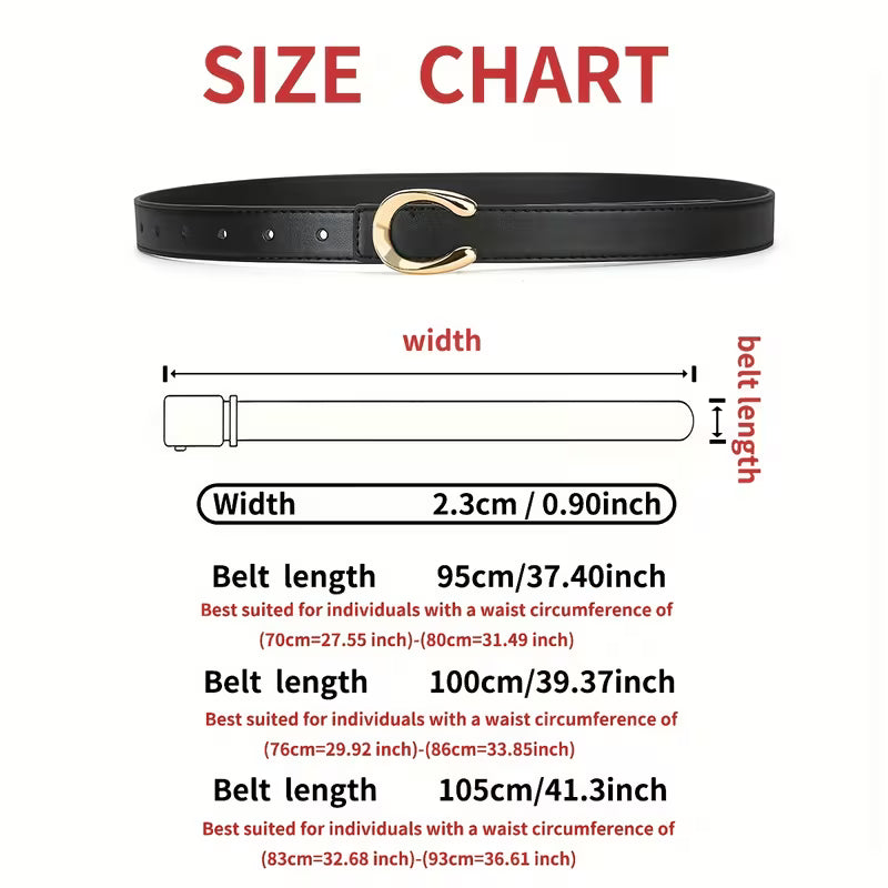 Women's 2-Pack Detachable PU Leather Belts