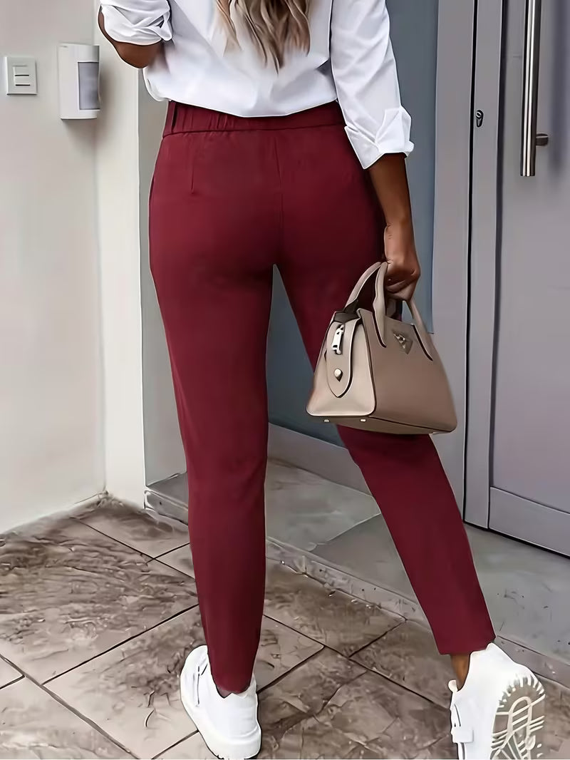 Women's Slim Straight-Leg Office Pants