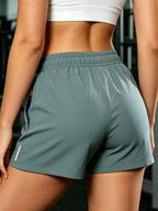 Women's Reflective Strip Print Outdoor Shorts