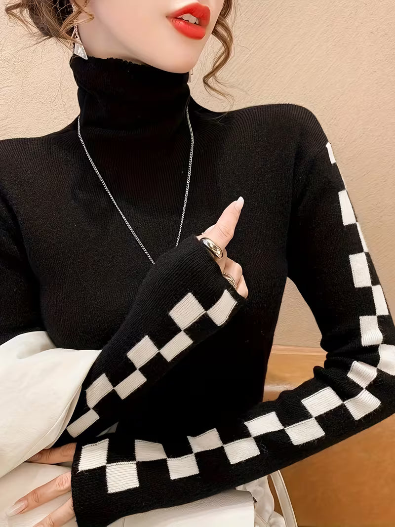 Women's High-Neck Slim-Fit Base Layer Sweater