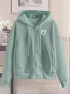 Women's Zip-Up Hoodie, Casual Everyday