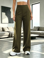 Women's High-Waist Wide-Leg Pants with Pockets