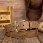 Women's Distressed PU Buckle Belt