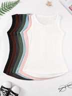 Women's Ribbed Long Tank Top, Slim Fit