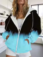 Women's Open-Front Zip Sweatshirt, Loose Fit